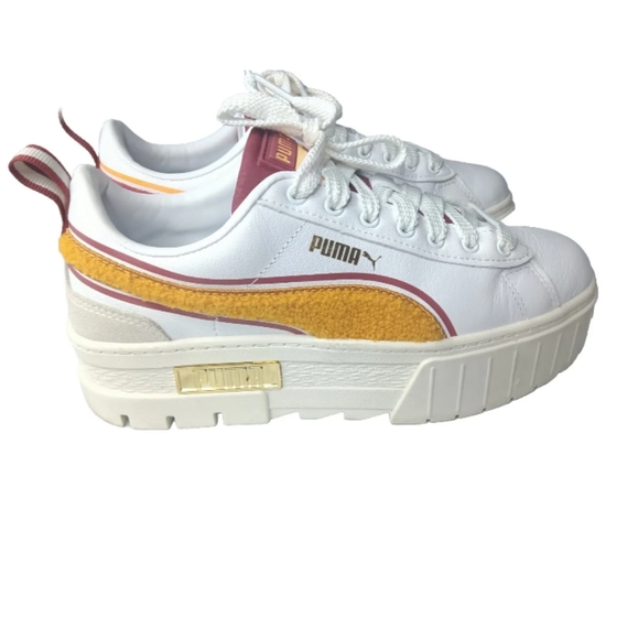 Puma Mayze New Heritage Shoes Women's Size 7.5 White Apricot' - Picture 3 of 10